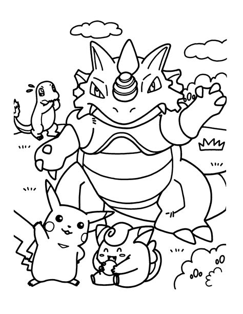 pokemon coloring page for kids|Pokemon Coloring Page for Kids 